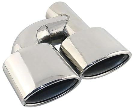 ZSQGHGH Auspuffblenden Schnittstelle 63 Mm Doppelauslass-Auspuffspitze Schräg Gerollte Kante Schalldämpfer-Endrohr Edelstahl Für W211 W204 C63 Auto-Endrohre(rechts)