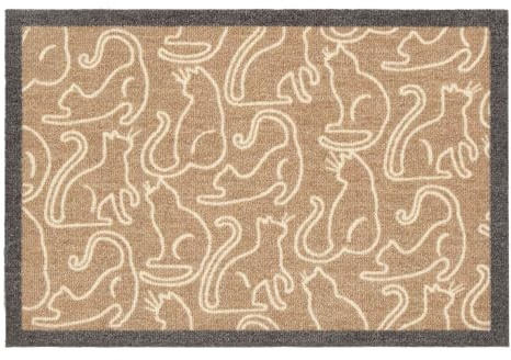 HOWLER & SCRATCH Outlined Cats Doormat, 50X75cm