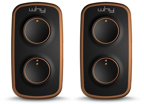 Télécommande universelle WHY EVO NOA MINI à 4 boutons - Programmable code fixe ou code tournant - Fréquences 433 ou 868 mhz - Pour portails et porte de garage (Tabac Sauvage Lot de 2 télécommandes)