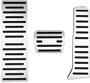 Kupplungspedalabdeckung Für VW Für Golf 5 6 MK5 MK6 Für GTI Für Jetta Für Scirocco Für EOS Für Tiguan Auto Kraftstoff Bremspedale Abdeckung Pedale Kappen(Footrest AT 3pieces)