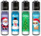 Clipper Feuerzeuge Winter Pixel (4er Set)