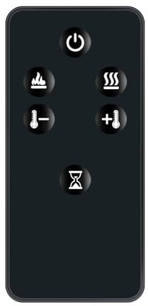 Replaced Remote Control Fit for Dimplex Electric Fireplace XHD23L-EU-CD XHD23L-EU-CCD XHD23L ETM20-AU ETM20 ATC20-AU ATC20 BLF34EU-E BLF50EU-E BLF74EU-E XHD23L-EU-BAW XHD23L-EU-TD