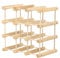 MODO24 Weinregal Modular Tanne, für 12 Flaschen oder mehr, Flaschenregal, Weinständer, Getränkeregal, Flaschenständer, Massivholz, 1 Modul, ModAbm 36x36x24 cm, für Küche, Esszimmer, Natur unbehandelt