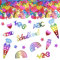 ParPix 100 Stk Glitzer Einschulung Deko Konfetti Groß 1,5-8cm,Schultüte Deko Einschulung Junge Mädchen,Schulkind 2025 Mädchen Jungen Streudeko,Abc 123 Zuckertüten Schuleinführung Schulanfang Tischdeko