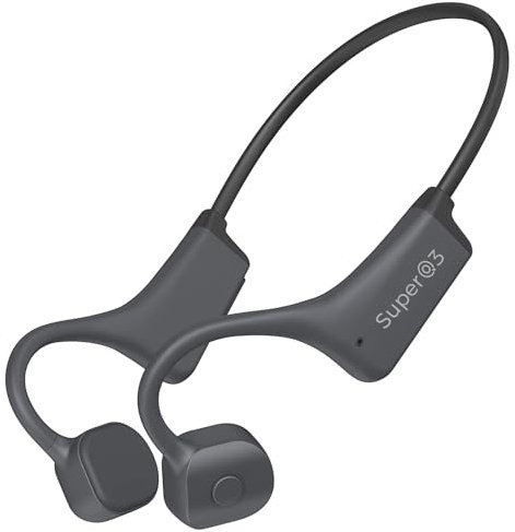 YouthWhisper Auriculares de conducción ósea IP67, impermeables, inalámbricos, Bluetooth 5.2, con micrófono dual CVC8.0, cancelación de ruido, auriculares deportivos de silicona suave para correr