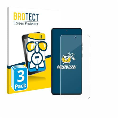 BROTECT Schutzglas für Motorola Moto G86 | 3 Stück Transparenter Displayschutz Made in Germany Schutzfolie Panzer Folie Glas 9H Anti-Fingerprint Einfache Montage Clear