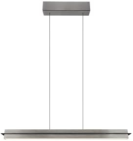 lightling Solin Pendelleuchte, 4-fach Touch-Funktion, höhenverstellbar, Lichtfarbe einstellbar, Höhe 150 cm, Breite 95 cm, aus Metall, nickel matt