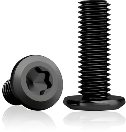 30 Stück M6x20 mm Linsenkopfschrauben M6 Schrauben Schwarz Edelstahl Torx | M6x20 mm Schwarz Edelstahl 304 mit Torx und Vollgewinde für Möbel, Geräte, Werkstatt und DIY