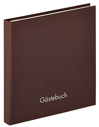 walther design Gästebuch dunkelbraun 26 x 25 cm mit Prägung und Spiralbindung, Fun GB-206-P