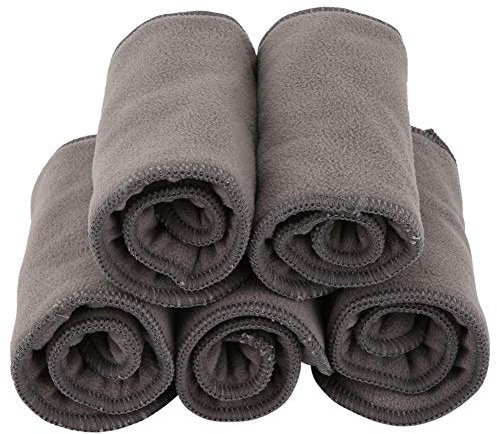 5 Stücke Baby Windel Liner Weiche Waschbar Tuch Windel Bambuskohle Wiederverwendbare Insert Liner Windel Pad für Kinder