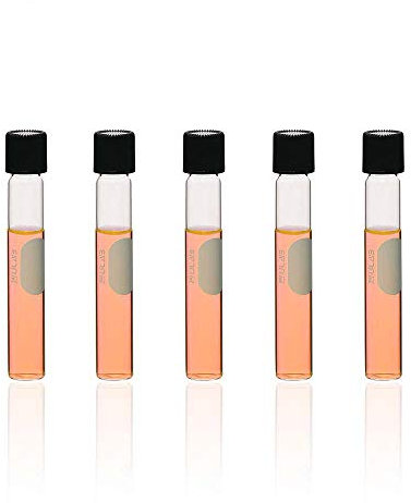 ULAB Reagenzgläser mit schwarzem Schraubverschluss, Volumen 10ml, Durchmesser 16x100mm mit Markierungsfeld, Reagenzgläser Shot Gläser, Borosilikatglas, 20er Pack, UTT1012