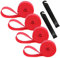 QitinDasen 4Pcs Premium PVC Fahrradreifen Felgenband, 24 Mountainbike Reifen Liner, Pannenschutz Felgenband mit 2Pcs Fahrrad Reifenheber (Rot)