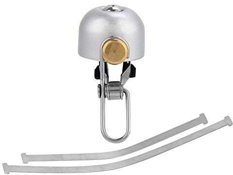 Keenso Fahrradklingel, Mountainbike Retro Messingglocke Mini Ringbell Radfahren Lauter Klingel(Silber) Fahrräder und Zubehör
