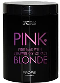 PINK BLONDE Pink Farbkur / Haarmaske mit Erdbeer-Extrakte Haarmaske - 1 Liter - Anti Gelbstich