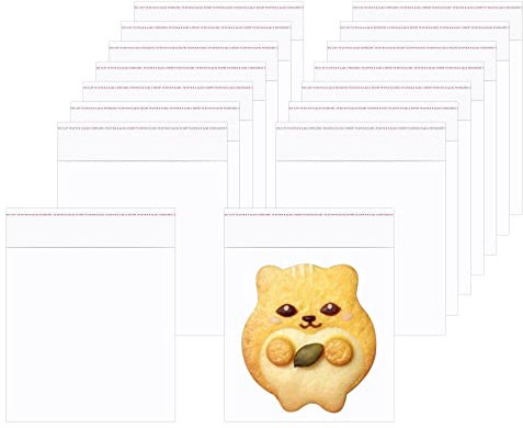 Buste Trasparenti in Cellophane Autoadesivi 300 Pezzi 8x8cm Sacchetti di Trasparente Piccolo 25µm Sacchettini Plastica con Chiusura Adesiva per Orecchini Biscotti Biscotti(11 Misure a Scelta)