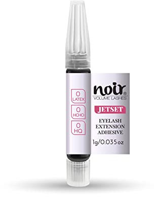 Eyelash Extension Glue Noir Volume Lashes Jetset 1g Sample Strong Semi Permanent Adhesive Best for Russian Volume Lashes Made in the UK