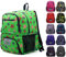 ZOEA Jugend-Fußballtaschen – Jungen Mädchen Rucksack für Fußball, Basketball & Fußball & Volleyball mit Ballfach (Sterngrün)