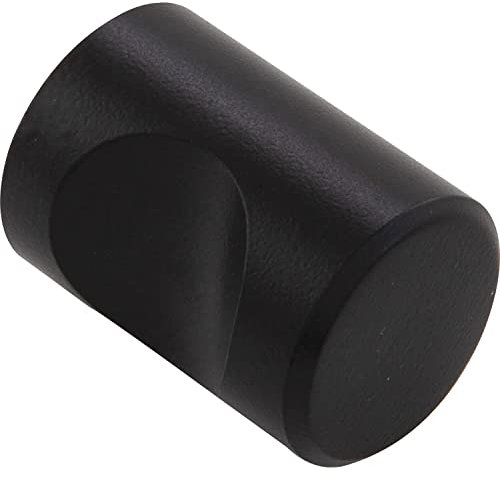 OBF 72 0522 46.16 schwarz matt Grimme Alasco Designer Schubladenknopf ø, Möbelknauf, zylindrisch Tiefe 22 mm Möbelknopf Aluminium, DM 15 mm