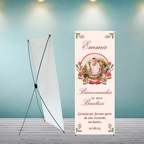 Bautizo Decoración Cartel personalizado Invitados Bautizo Rosa