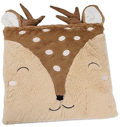 Mojawo Hochwertiges kuscheliges Dekokissen Sofakissen Kuschelkissen Kissen Polyester Tiermotiv 30x30cm, Model:Rentier