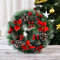 Künstlicher Weihnachtskranz eleganter roter Weihnachtskranz Champagner Gold Weihnachtskranz Fenster Tür Wand Ornament Dekorationen Zuhause Halloween Ornamente (Farbe: 14)