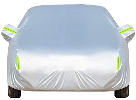 GOFOME Autoabdeckung Kompatibel mit Chevrolet Camaro Coupe/Convertible 2010-2015, wasserdichte Autoplane für Außen Innen, Silbern/Schwarz