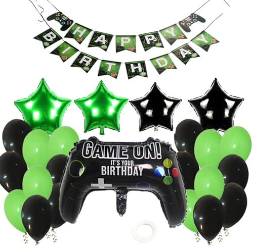 Video Game Party Balloons, 28 Pcs Video Game Birthday Party Theme Balloons, Balloon Game Theme Birthday Party Decorations for Gamers, Party Supplies