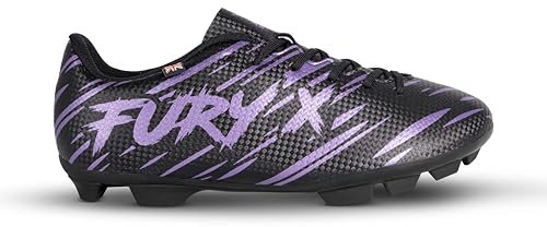 XXUMA Fury Black Metallic Purple Football Shoes Size 8