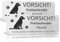 Vorsicht Freilaufender Hund, 25x 10cm Achtung Hund Schild,Betreten auf Eigene Gefahr Schild Schild Warnung vor Dem Hund,Warnschild Hund Aluminium mit Selbstklebend und Vorgebohrten Löchern (2)