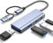 CYNTECH 4-in-1 USB Hub - USB-A & USB-C Ports, 5Gbps Data Transfer, Compatible with MacBook Pro/Air, Dell XPS, Lenovo Thinkpad, HP Laptops & More