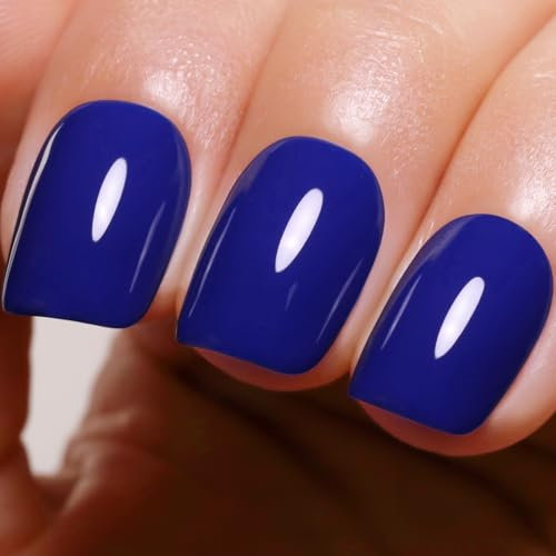Ozzeal Blau UV Nagellack, 15ML Mitternacht Blau Gel Polish für Herbst Winter - Soak Off LED Maniküre Starter für Salon und DIY Zu Hause