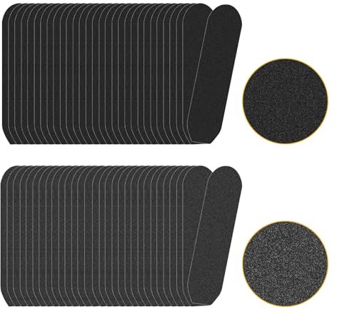 60Pcs Grit Foot File Replacement Pads, Reusable Self-Adhesive Stainless Steel Foot File Refills, Sand Papers Replacement Pedicure File Refill, Pedicure File Refill Pads for Removing Dead Skin
