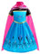 Lito Angels Prinzessin ELSA Krönung Kostüm Kleid für Kleinkind Mädchen, Eiskönigin Schneekönigin Krönungskleid Verkleidung mit Umhang Größe 5-6 Jahre 116