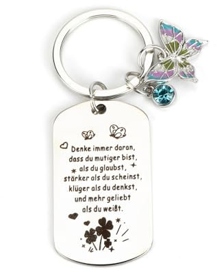 Schlüsselanhänger Für Frauen, Verziert Mit Einem Schmetterling Und Einem Diamanten, Perfekt Als Geburtstagsgeschenk Für Guter Freundinnen, Kleine Geschenke Für Frauen Und Geschenkideen Für Schwester