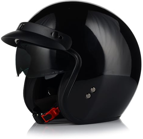 Jet Helm Chopper | VITO Special | Herren und Damen | Jethelm mit Sonnenblende | ECE 22.06 Zertifiziert | Motorradhelm