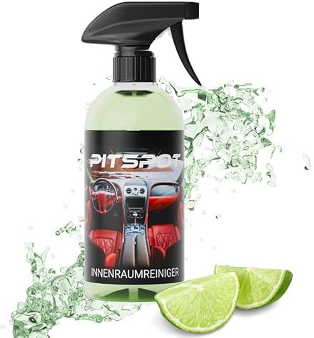 Pitspot® - Innenraumreiniger 500ml - Cockpit Reiniger - für alle Oberflächen Kunststoff, Leder, Alcantara, Armaturen und Einstiegsleisten - entfernt jeglichen Schmutz - Hergstellt in Deutschland