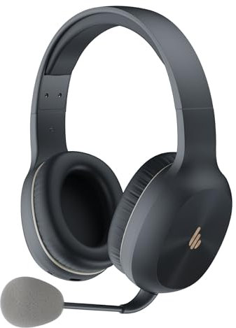 Edifier Casque stéréo sans Fil K750W avec Microphone pivotant détachable, Suppression du Bruit des appels AI, autonomie de 55 Heures, Bluetooth 5.4 et Connexion multipoint - Gris