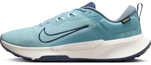 NIKE Men's Juniper Trail 2 Gore-Tex Waterproof Trail Running Shoe, Denim Turq Midnight Navy Glacier Blue, 11 UK