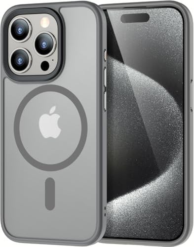 U Ultimate24Style Premium Hülle für iPhone 15 Pro – Robust, stoßfest & stilvoll! Airbag-Technologie für Schutz auf Militärniveau. Kratzfest, griffig & sorgt für höchsten Komfort (Grau, iPhone 15 Pro)