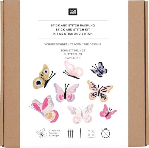 Stick & Stitch Packung, Schmetterlinge