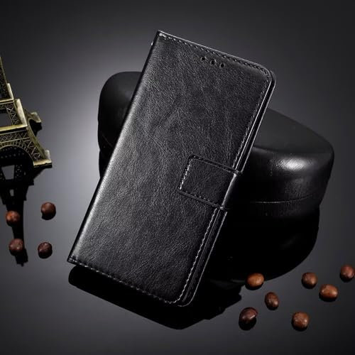 WOWUDI Coque pour Oppo Find N,Pochette Portefeuille Fentes pour Cartes,Housse de Protection Réfléchissant Hardcase & Silicone Cadre Bumper - Noir
