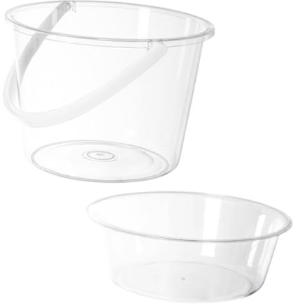 SOPOTUTU Eimer Transparentem Design Für Gesichtswaschen Fußbäder Und Wäschewaschen Leicht Zu Tragen Mit Griff Langlebiges Material Für Hausgebrauch