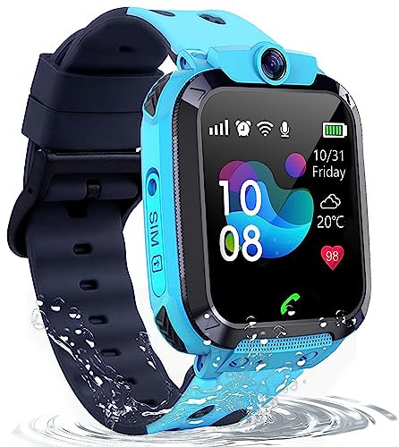 Puhiuyoi Reloj GPS Niños Localizador y Llamadas con Impermeable IP68 Cámara