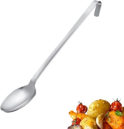 Westmark Vegetarian Spoon Pro – Cucchiaio da cucina in acciaio inossidabile con testa larga – Cucchiaio da portata universale per verdure, patate, ecc. – Argento, 45 cm