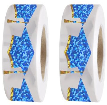 JUNNASALIKER 1000 Seiten Glitzernde Grad Runde Kleberaufkleber Hüllsiegel Etiketten Für Abschlussfeiern Und Albumdekoration