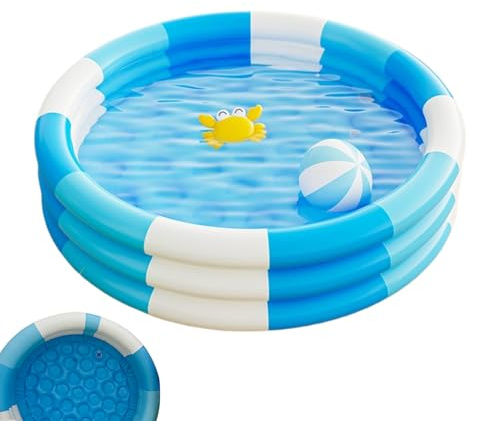 Zuasdvnk Piscine Gonflable pour,Piscine Gonflable en Plein Air | Matelas De Natation Renforcé Jeu Aquatique pour La Maison De Jardin Patio Camping Salle De Bains Côté Et