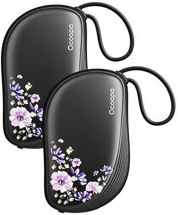 OCOOPA Rechargeable Hand Warmers 2 Pack, 0.6'' Ultra Slim, Fits in Gloves & Pockets, UL Certified, 3 Levels Heating Electric USB Hand Warmer, Gifts for Women Men Her Mum, UT5 Sway