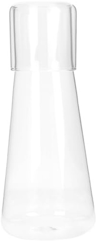 Garneck Carafe à Eau Verre Transparent Avec Tasse Pour Chambre Bureau Contenant Eau Froide Et Autres Boissons