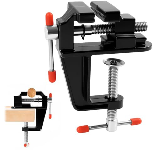Mini morsa da 35 mm in lega di alluminio, piccola morsa da tavolo da fissaggio, morsa portatile per banco da lavoro per gioielli fai da te, modellismo e piccoli lavori di riparazione