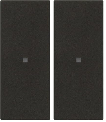 VIMAR 30000A.G LINEA Interruttore assiale illuminabile, tasto sostituibile, Max 100 W per lampade con alimentatore integrato (IEC 60669-1:2017), nero (Confezione da 2)